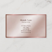 Modern Luxe Goud Advocaat Advocaat Kantoor Visitekaartje (Achterkant)