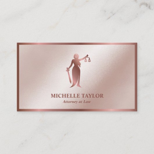 Modern Luxe Goud Advocaat Advocaat Kantoor Visitekaartje (Voorkant)