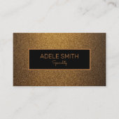 Modern luxe koperen gouden zwart lijst visitekaartje (Voorkant)
