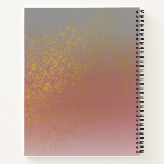 Modern Luxe Lavendel & Goud Aangepaste Naam & Init Notitieboek (Achterkant)