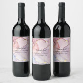 MODERN LUXE MARBLE LILA WINE ETIKET (Flessen)