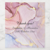 MODERN LUXE MARBLE LILA WINE ETIKET (Enkel label)