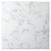 Modern Luxe minimalistische witte marmer Tegeltje (Voorkant)