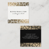 Modern Luxe Pattern Trim Vierkante Visitekaartje (Voorkant / Achterkant)