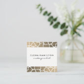 Modern Luxe Pattern Trim Vierkante Visitekaartje (Staand voorkant)