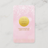 Modern Luxe Pink Bokeh Balls QR Code Visitekaartje (Achterkant)