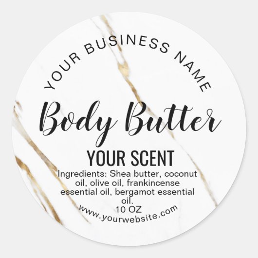modern luxe product label body butter add logo (Voorkant)