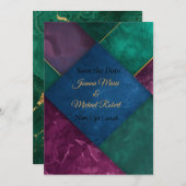 Modern Luxe Save The Date Card (Voorkant / Achterkant)