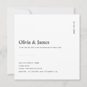 Modern Luxe Script Wedding Invitation with Framed Kaart (Voorkant)