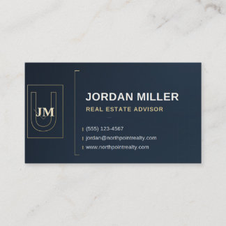 Modern Luxe Template Zakelijke Kaart Vastgoed Visitekaartje