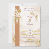 Modern Luxe Wedding Invitation Kaart (Voorkant)