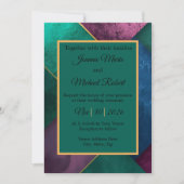 Modern Luxe Wedding Invitation Kaart (Voorkant)