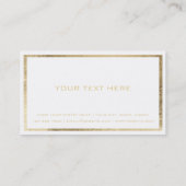 Modern luxe wit goud VIP kaart club lid Visitekaartje (Achterkant)