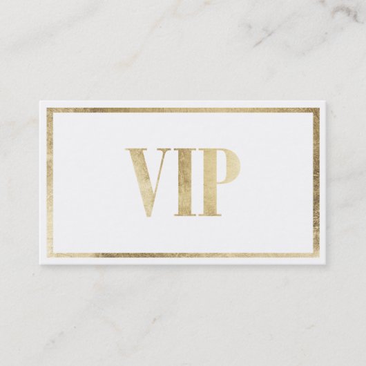 Modern luxe wit goud VIP kaart club lid Visitekaartje (Voorkant)