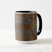 Modern luxe wit luipaard Elegant Collectie Mok (Voorkant rechts)
