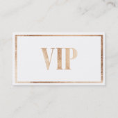 Modern luxe wit rose goud VIP kaart club lid Visitekaartje (Voorkant)
