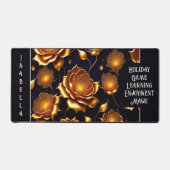 Modern Luxury Big Gold Roos Collectie Bureaumat (Voorkant)