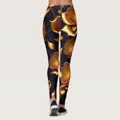 Modern Luxury Big Gold Roos Collectie Leggings (Achterkant)