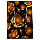 Modern Luxury Big Gold Roos Collectie Medium Cadeauzakje (Achterkant)