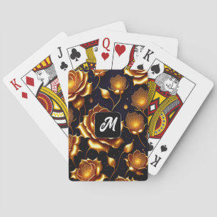 Modern Luxury Big Gold Roos Collectie Pokerkaarten