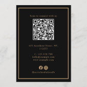 Modern Luxury Black Golden Paw Pet Care Pricing Menu (Achterkant)