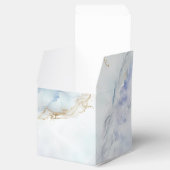 Modern Luxury Blue Marble Wedding Favor Box Bedankdoosjes (Geopend)