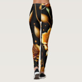 Modern Luxury Boho Gold Roos Collectie Leggings (Achterkant)