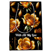 Modern Luxury Boho Gold Roos Collectie Medium Cadeauzakje (Voorkant)