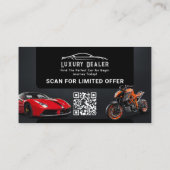 Modern Luxury Car Dealer | Minimalistisch Visitekaartje (Achterkant)