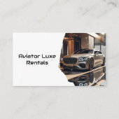 Modern Luxury Car Rental & Sales QR Code Photo Visitekaartje (Voorkant)