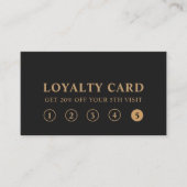 Modern Luxury Charcoal Gold Pet Paw Loyalty Card Visitekaartje (Voorkant)
