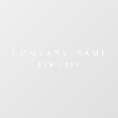 Modern Luxury Company Typography Business Raamsticker (Vel)