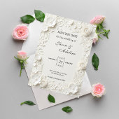 Modern Luxury Floral Wedding Save the Date