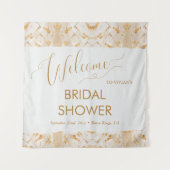 Modern Luxury Gold Abstract Vrijgezellenfeest Welk Wandkleed (Voorkant)