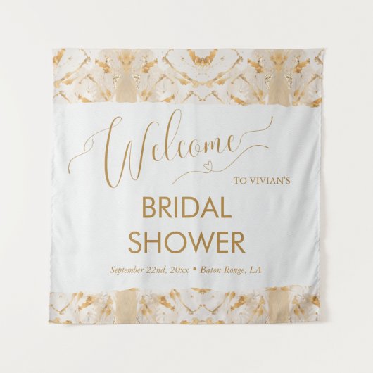 Modern Luxury Gold Abstract Vrijgezellenfeest Welk Wandkleed (Voorkant)