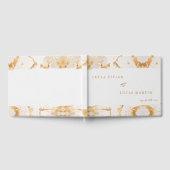 Modern Luxury Gold Abstract Wedding Gastenboek (Volledig)