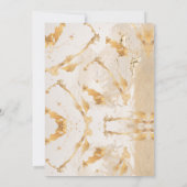 Modern Luxury Gold Abstract Wedding Kaart (Achterkant)