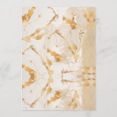 Modern Luxury Gold Abstract Wedding Kaart (Achterkant)