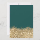 Modern Luxury Gold Green Glitter Confetti Sweet 16 Save The Date (Achterkant)