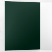 Modern Luxury Gold Green Glitter Confetti Wedding Drieluik Aankondiging (Binnenzijde eerst)