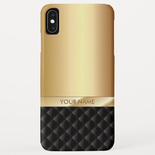 Modern Luxury Gold met aangepaste naam Case-Mate iPhone Case (Achterkant)