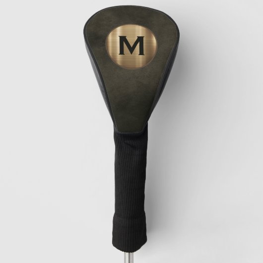 Modern Luxury Gold Monogram Golfheadcover (Voorkant)