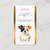 Modern Luxury Grooming Dog Personalized Collection Visitekaartje (Voorkant)