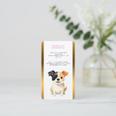 Modern Luxury Grooming Dog Personalized Collection Visitekaartje (Staand voorkant)