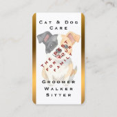 Modern Luxury Grooming Dog Personalized Collection Visitekaartje (Achterkant)