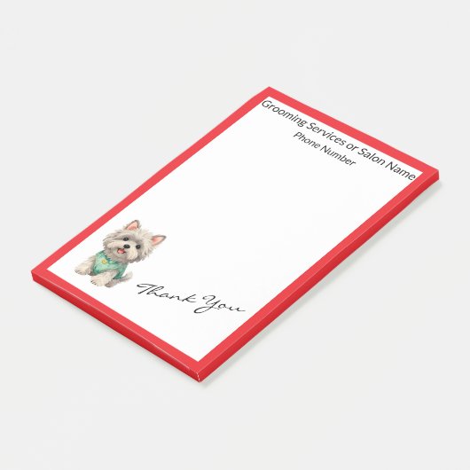 Modern Luxury Grooming Pet Personalized Collection Post-it® Notes (Schuin)