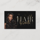 modern luxury hair stylist wigs extensions visitekaartje (Voorkant)