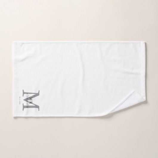 Modern Luxury Monogram Colour Match  Bad Handdoek (Handdoek)