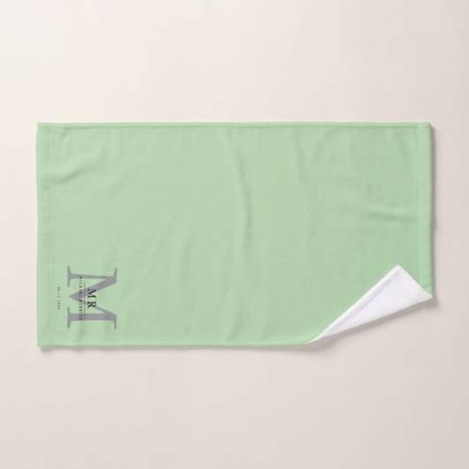 Modern Luxury Monogram Colour Match  Bad Handdoek (Handdoek)