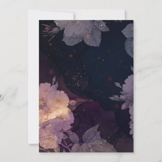 Modern Luxury Monogram Dark Boho Floral Arch Kaart (Achterkant)